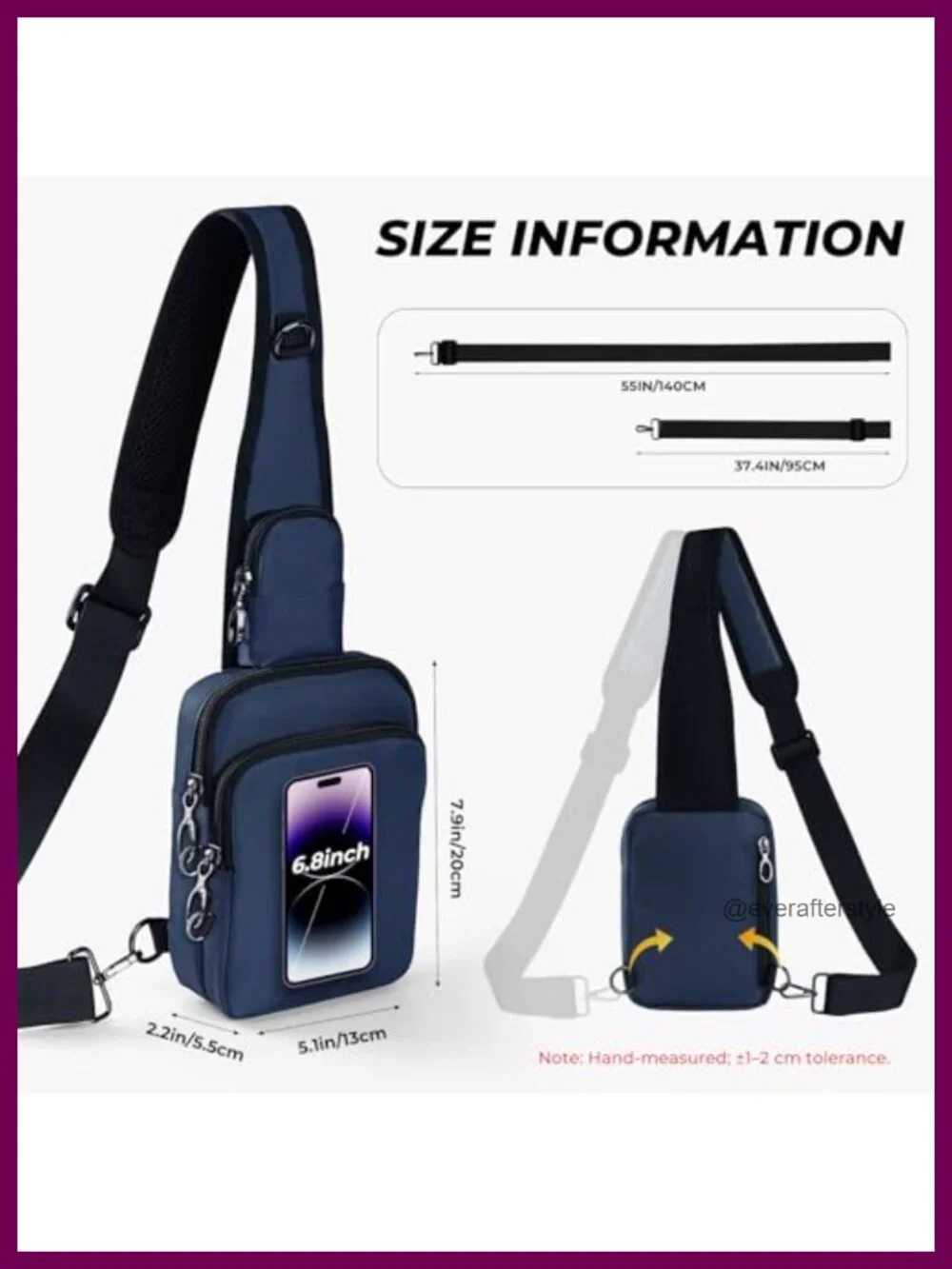 Anti-Theft Crossbody Sling Bag RFID Blocking Nylon Water-Resistant Travel